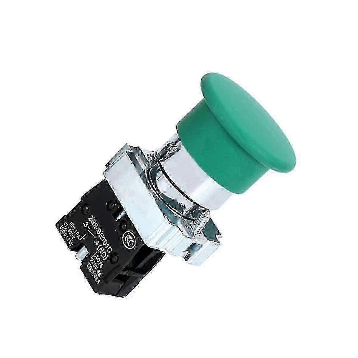 Green Mushroom Head Push Button Switch for Self-Resetting