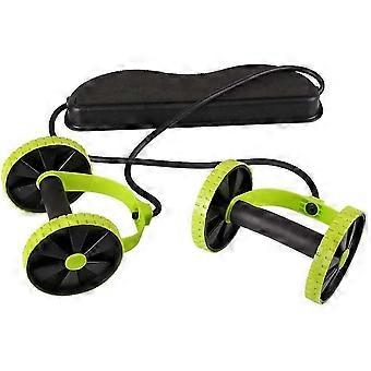 Fitness Pull Rope Abdominal Double Roller Roller Pull Trainer Schlankheitsübungen Core Double Wheel Fitness Übung Bauch trimmer - Arm Trainer, L