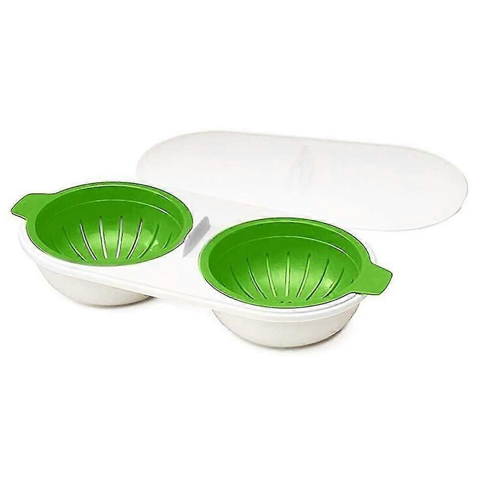 Microondas Doble Egg Cooker Steamer Cup