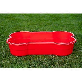 DogsLand hondenpoel in botvorm - 120 cm, rood