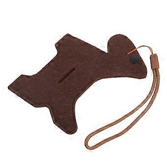 Dog Poop Bags Dispenser for Pets with Brown Felt Waste Bag Container