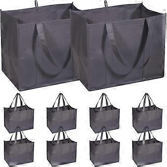 Lot de 10 sacs à provisions réutilisables extra larges, ultra résistants et robustes.