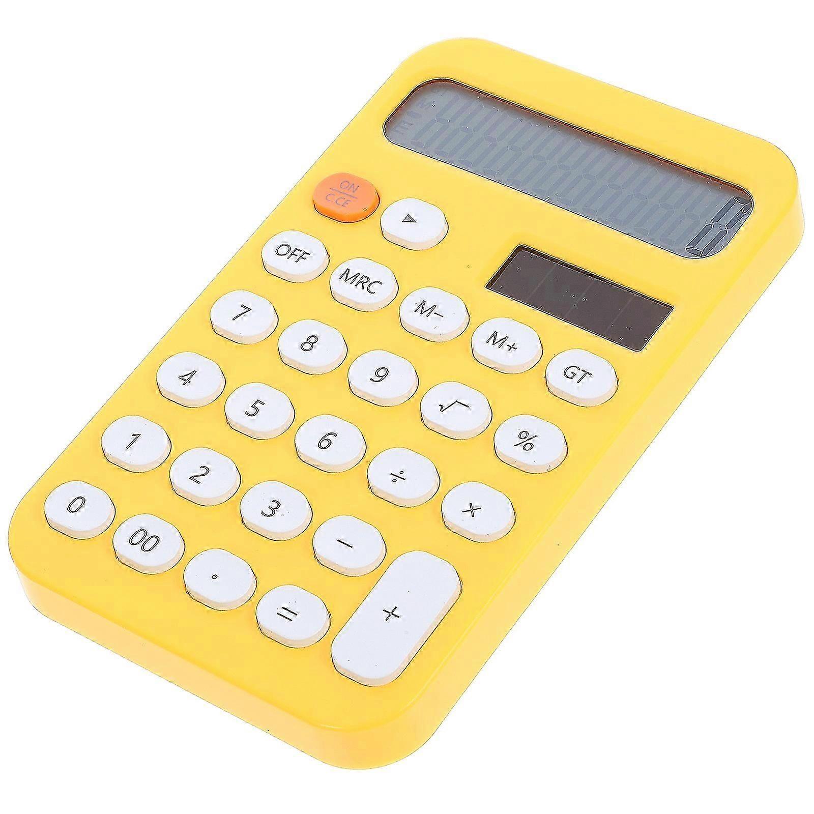 Yellow Multi-Function Calculator for Office Use Practical Tool
