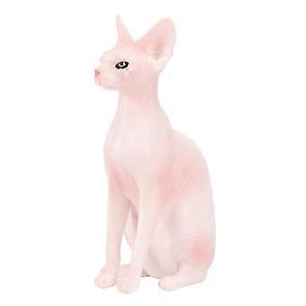 Adorable Cat Model for Decor 1Pcs Pink Solid Hairless Cat Toy
