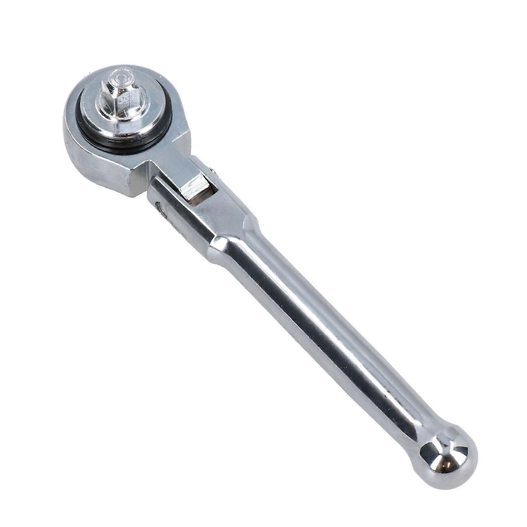 Professional 1/4" Drive Angled Offset Flexi Head Socket Ratchet for Tight Spaces