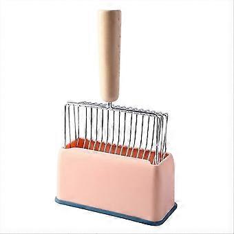 Metal Cats Litter Scoop with Holder Stand, Pink