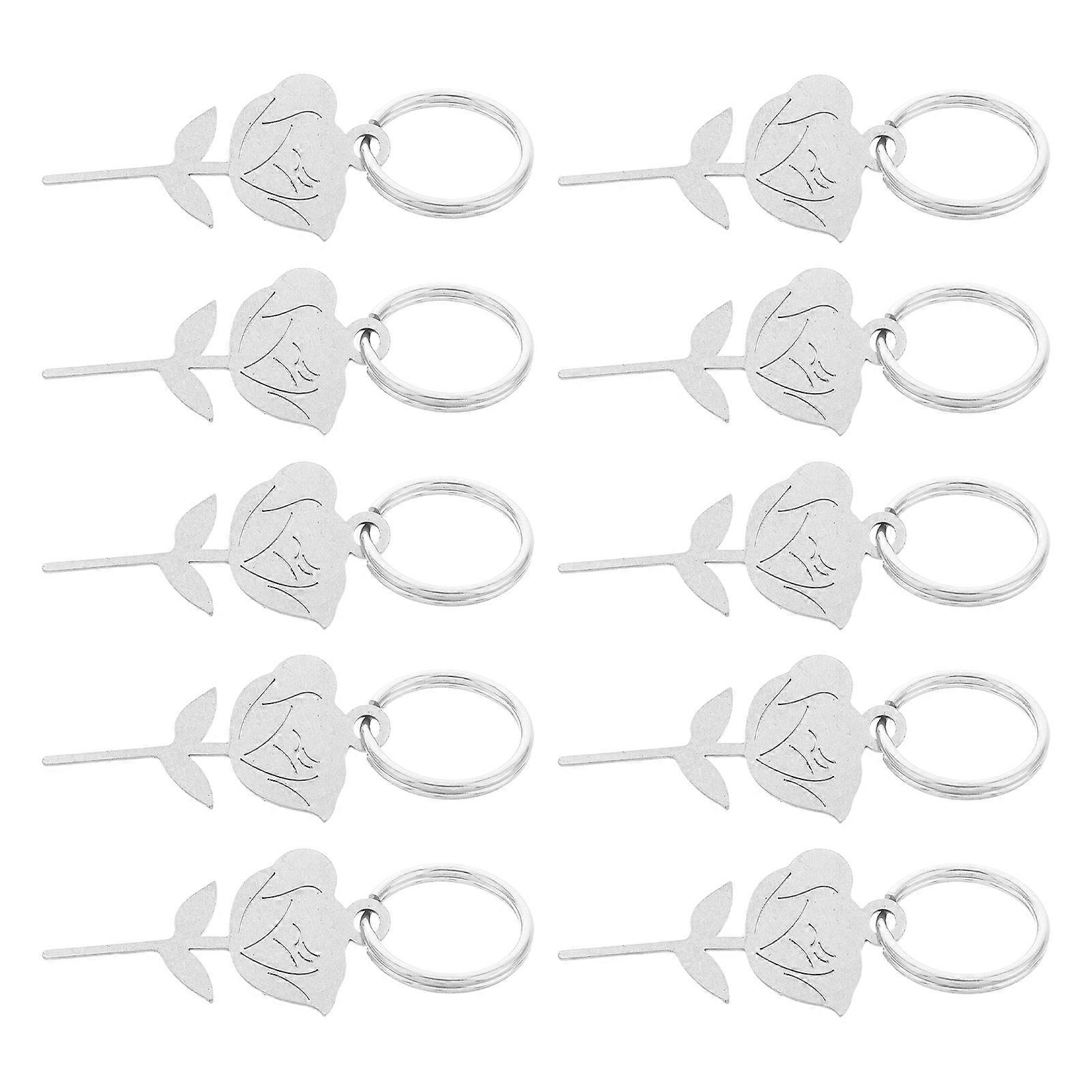 Stainless Flower Keychain with Universal Sim Card Ejector 10Pcs
