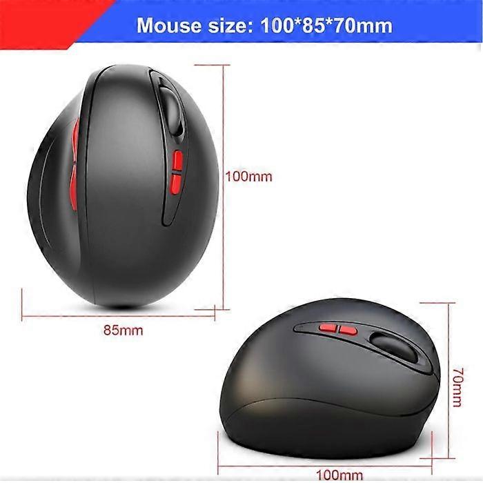 Wireless Ergonomic Mouse 2.4GHz for Laptop with Precise Optical Technology - Yonis