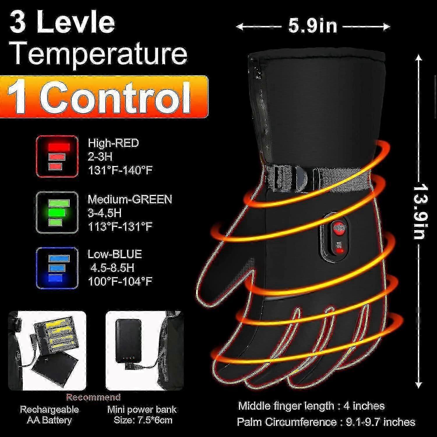 Heated Rechargeable Electric Battery Heating Touchscreen Heated