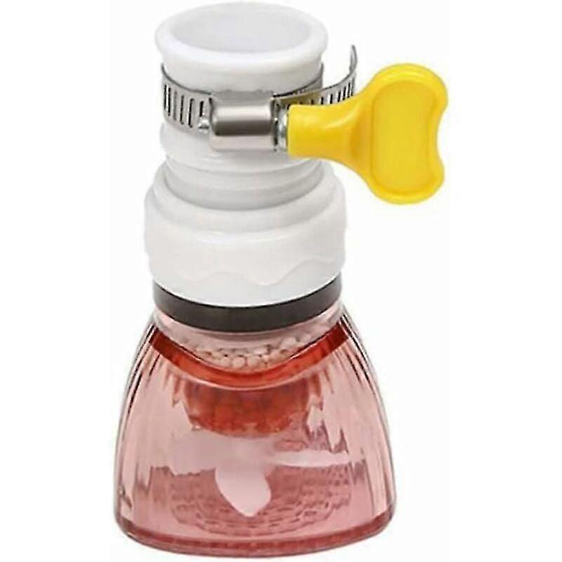 Faucet-mounted water filter for kitchen - adjustable (Red, 5pcs)