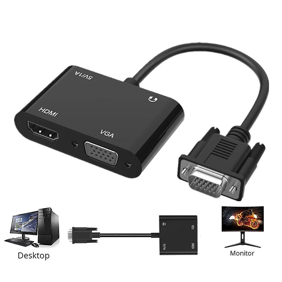 1080P VGA splitter 1 în 2 ieșire pentru calculatoare desktop-uri laptop-uri calculatoare monitoare proiectoare