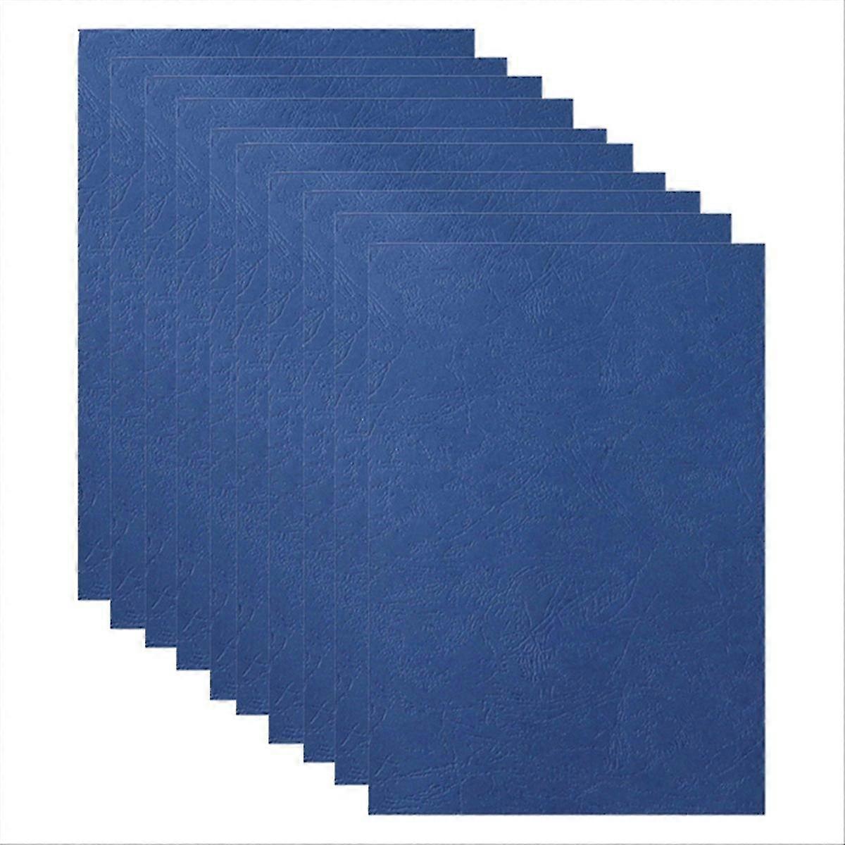 Paper Binding Cover, A4 Leather Texture Binding Cover, Navy Blue