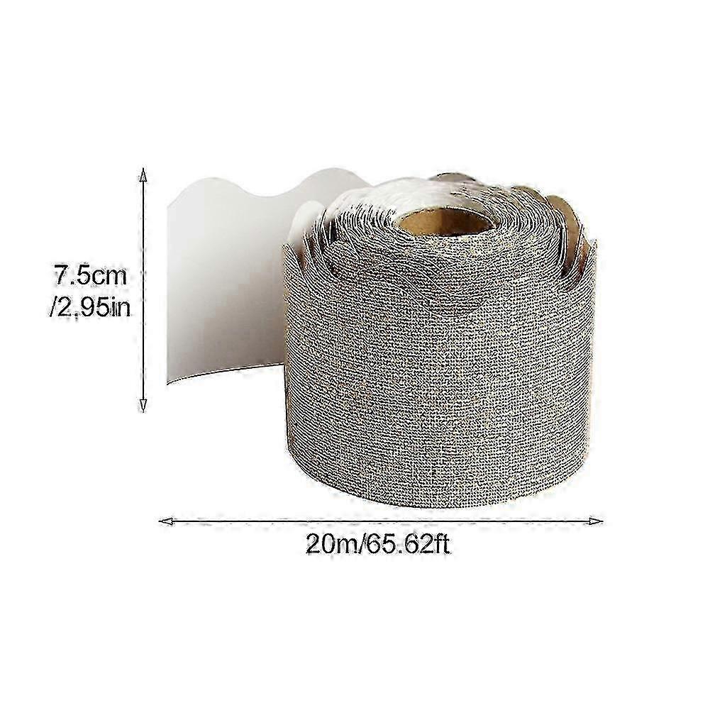 20m Scalloped Burlap Classroom Border
