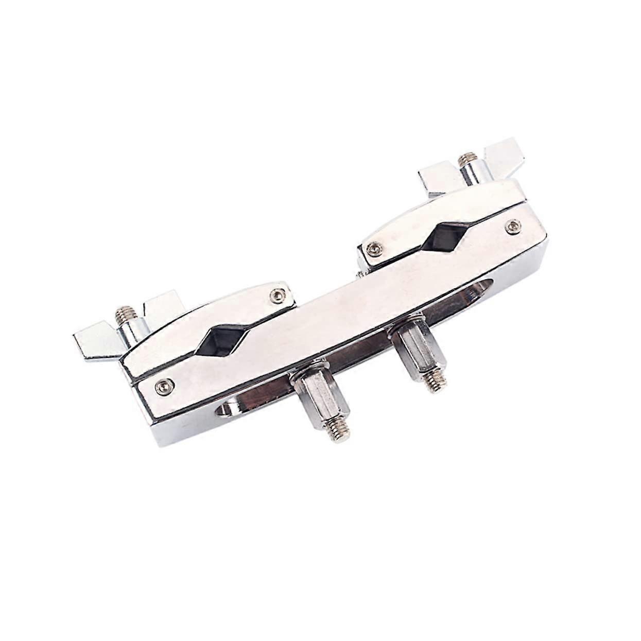 Drum Clamp Silver Adjustable Percussion Accessory Holder for Boom Arm Secure Mounting Stability