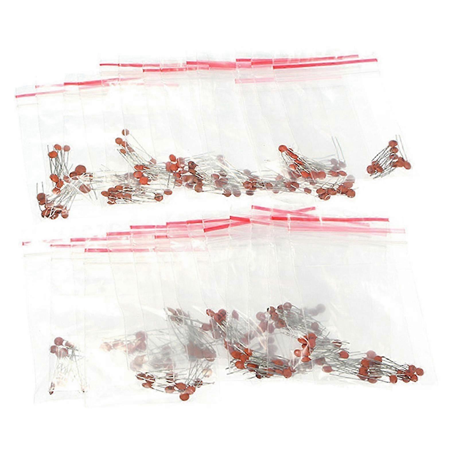 Premium Assorted Ceramic Capacitors Set - 30 Values, 2pf-1UF, 3V