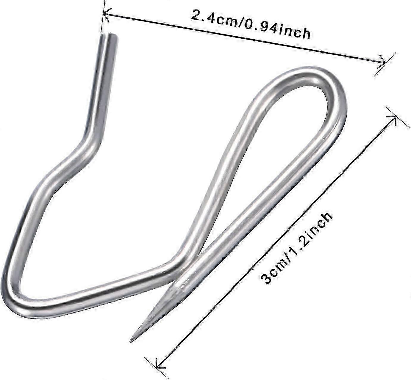 Curtain Hook Pins 100 Pack compatible with Curtains