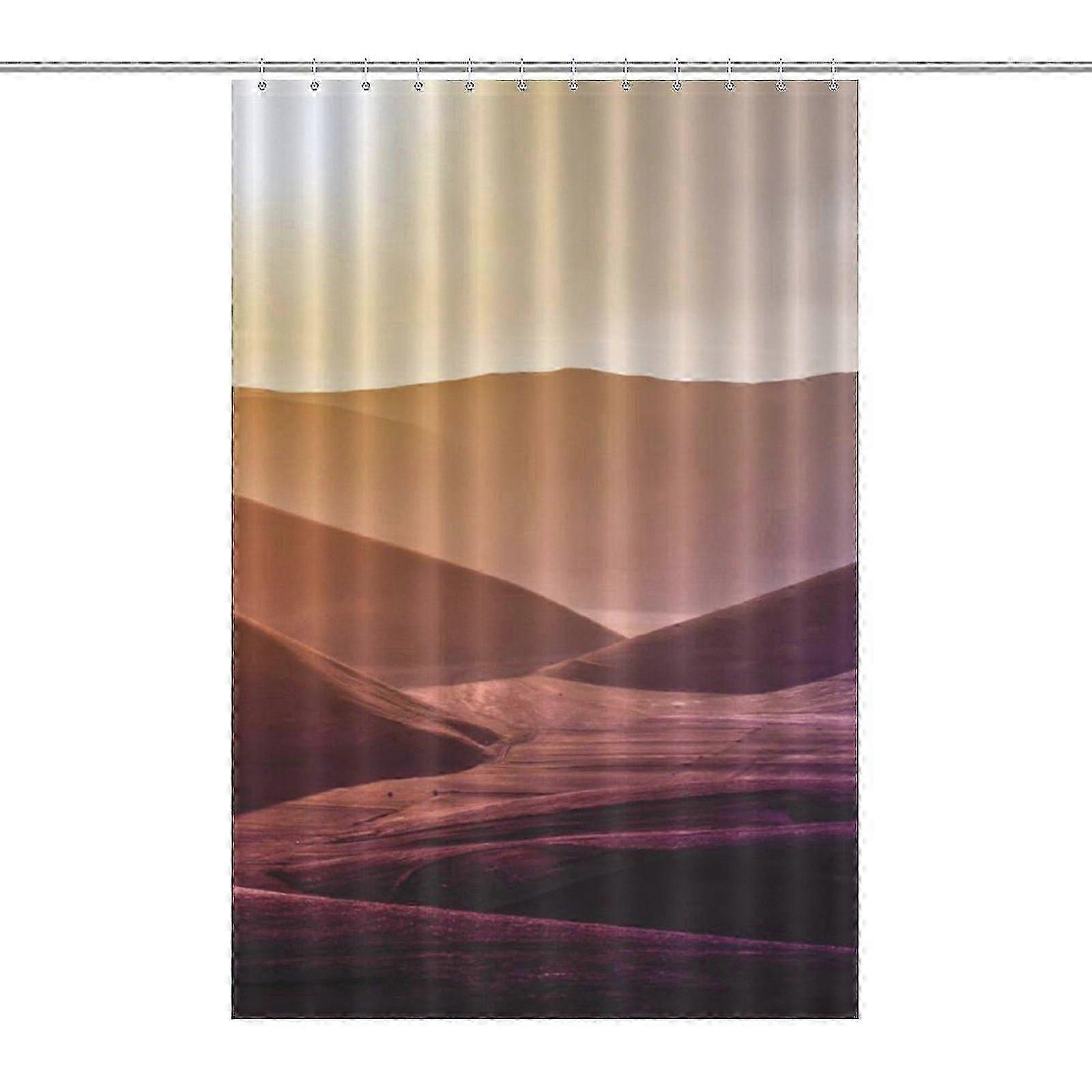 Multicolour Mountain Printed Shower Curtain
