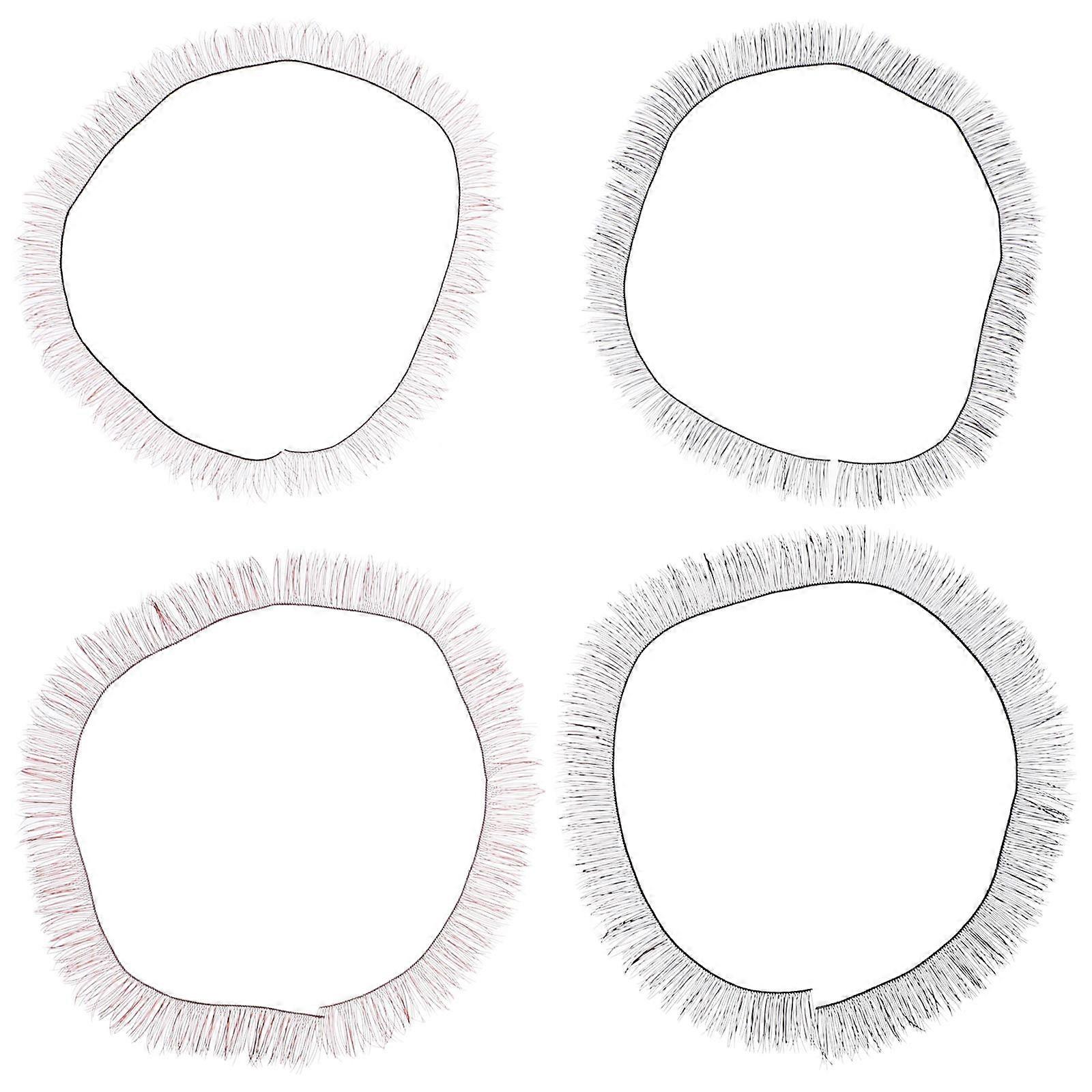 Doll Makeup Eyelashes for Decoration 4Pcs Handmade False Eyelashes