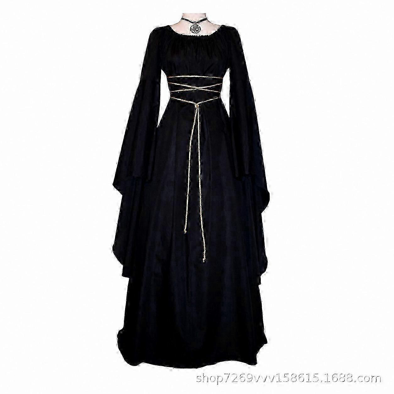 Versatile Long Medieval Witch Costume Optimized Compatible with Halloween Events