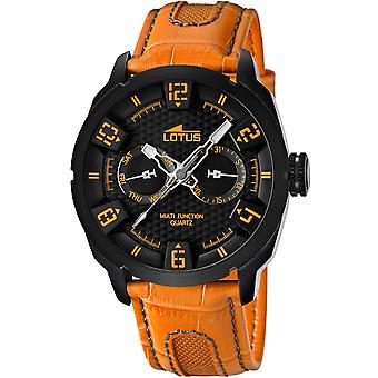 Lotus kvarts analoge menn Watch med syntetisk skinn armbånd L15788/2