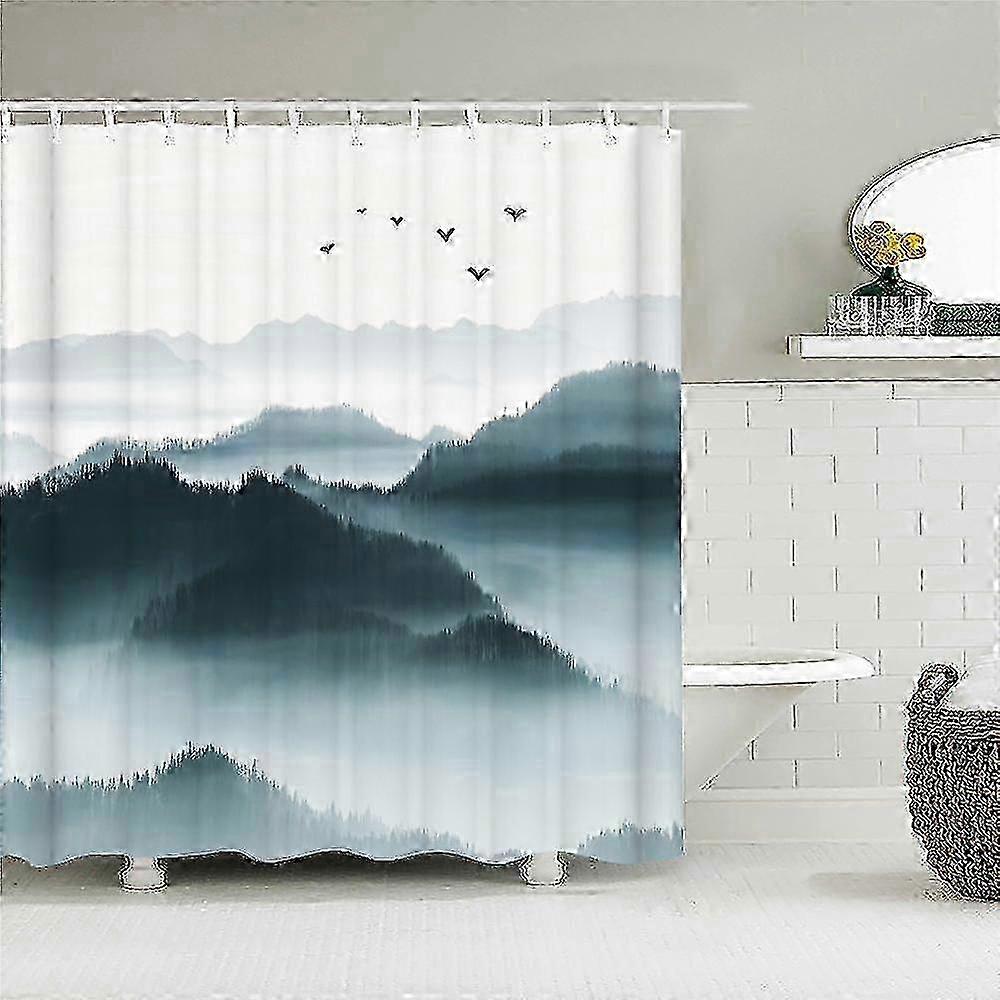 Premium Polyester Shower Curtain Floral