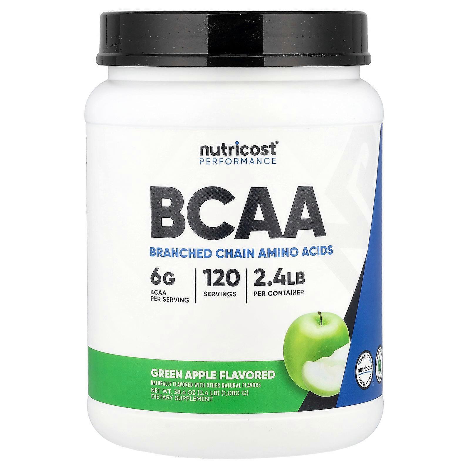 Nutricost, Performance, BCAA, Green Apple, 2.4 lb (1,080 g)