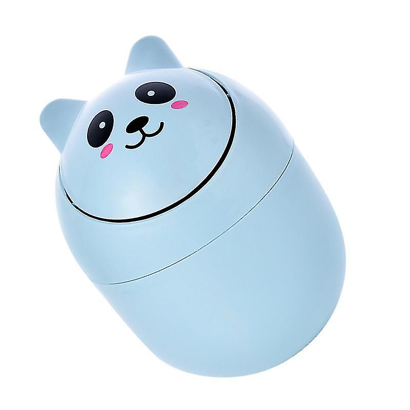 18X13cm Sky-blue Trash Cans & Wastebaskets 1pc Lovely Small Trash Can Home Desktop Trash Can Desktop