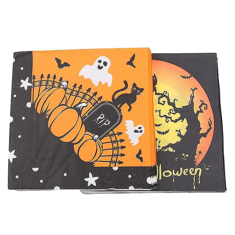 7X7x0.1cm Assorted Color Paper Napkins 4 Packs Halloween Napkins Beautiful Napkins Party Napkins (as