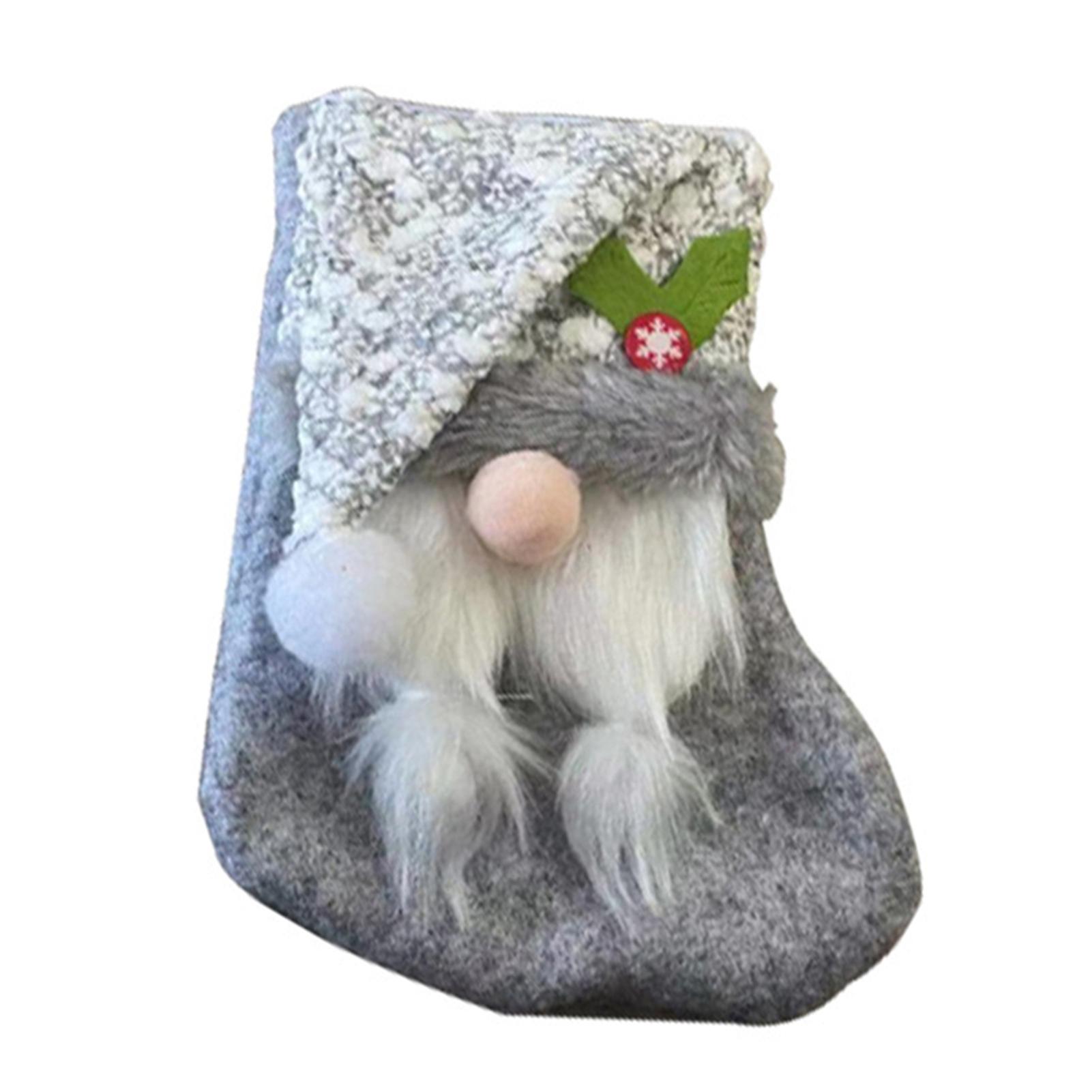 Christmas Plush Dwarf Stockings Durable Fabric Stockings Christmas Party Festive Decor
