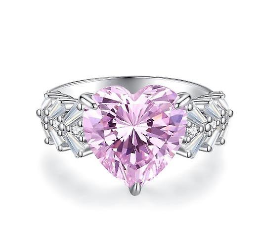 خواتم وعد الفضة الإسترليني S925 للسيدات ، خواتم الماس عالية الكربون على شكل قلب ، خواتم الخطوبة لعيد الأم عيد ميلاد عيد الحب Engageme