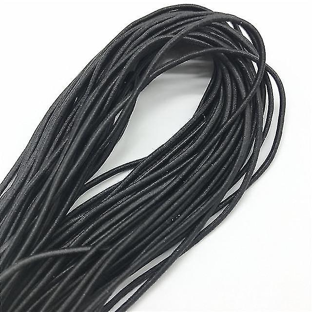 Black 5yards 2mm Colorful High Elastic Round Elastic B Round Elastic Rope Rubber