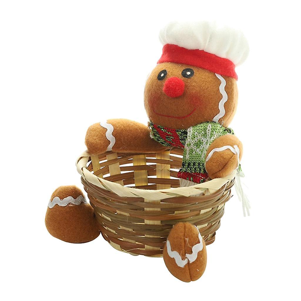 חמוד ממתקים סל אחסון מסיבת חג המולד מחזיק מתנות איש שלג L