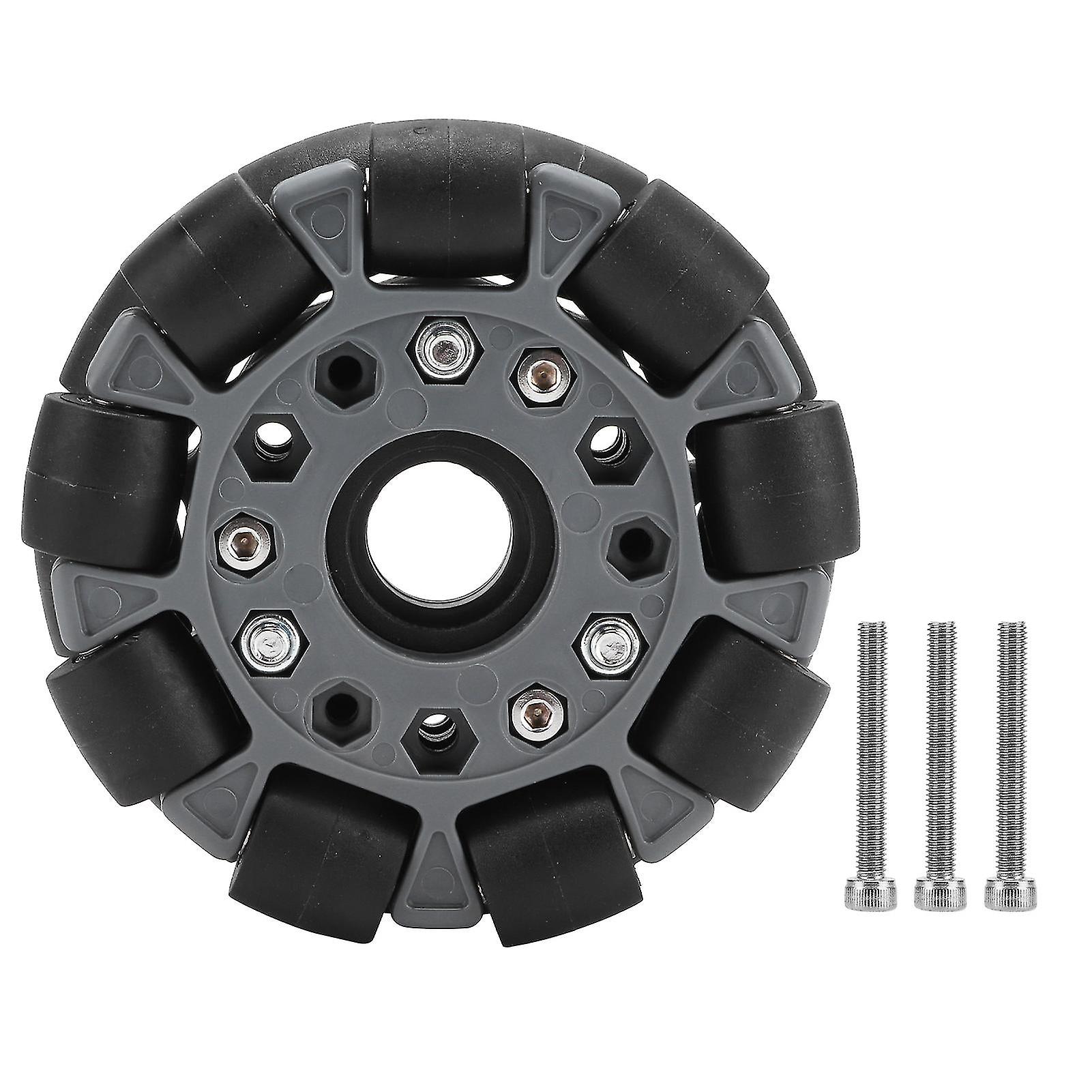 100Mm Durable Nylon Rubber Bearing Rollers Omni Wheels For Robot Race Wheel 14041