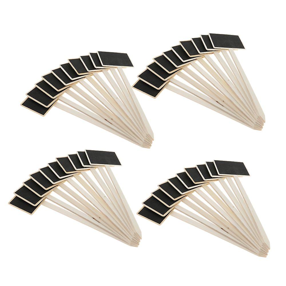 40pcs Mini Wooden Chalkboard Chalkboard Tags Garden Wedding Use