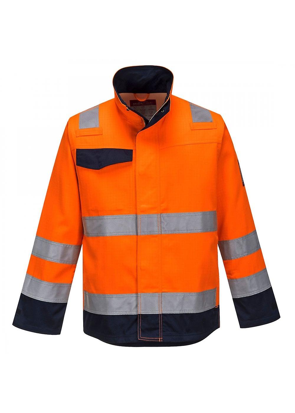 Men's Portwest Modaflame RIS Orange/Navy Jacket MV35