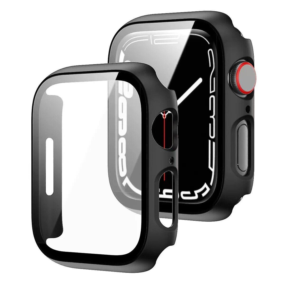 2 Pack | 41mm For Apple Watch Iwatch Ultra 8 Se 7 6 5 4 Screen Protector Case | Black