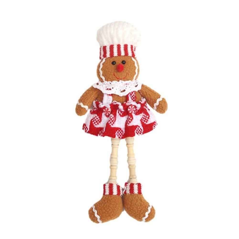 2 * Christmas Gingerbread Man Doll Ornaments Xmas Tree Hanging Decor