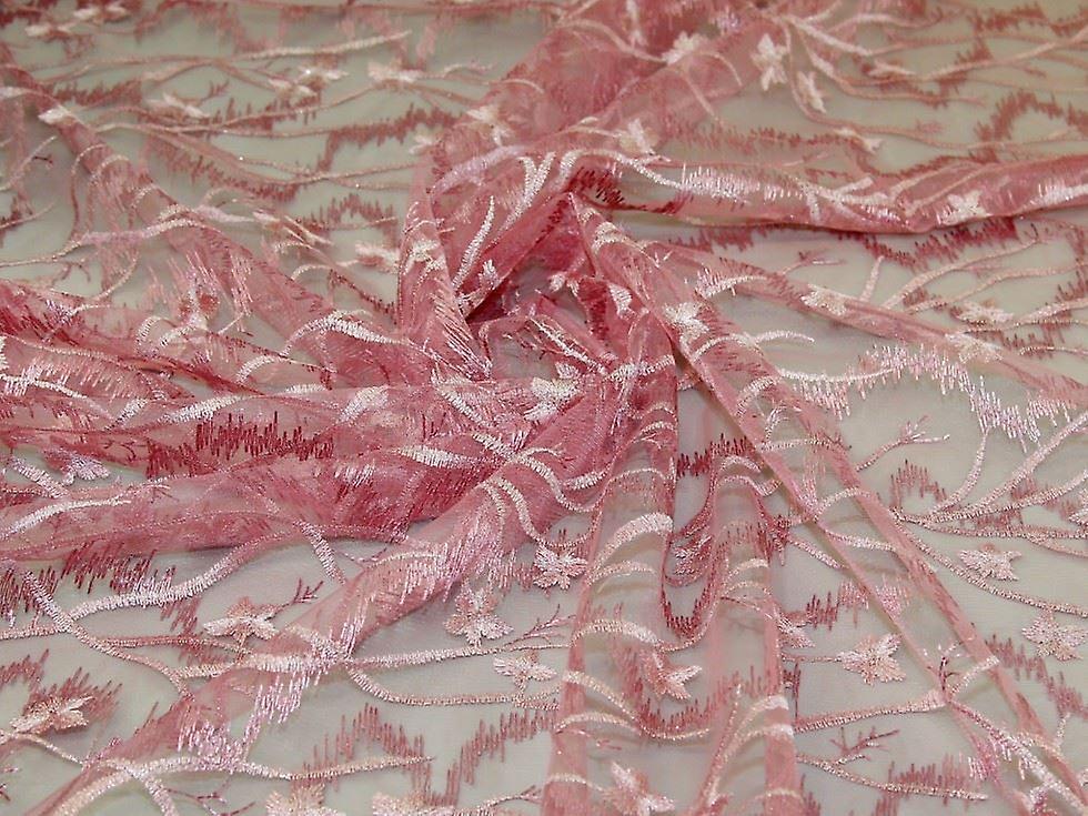 Embroidered Lace Tulle Fabric