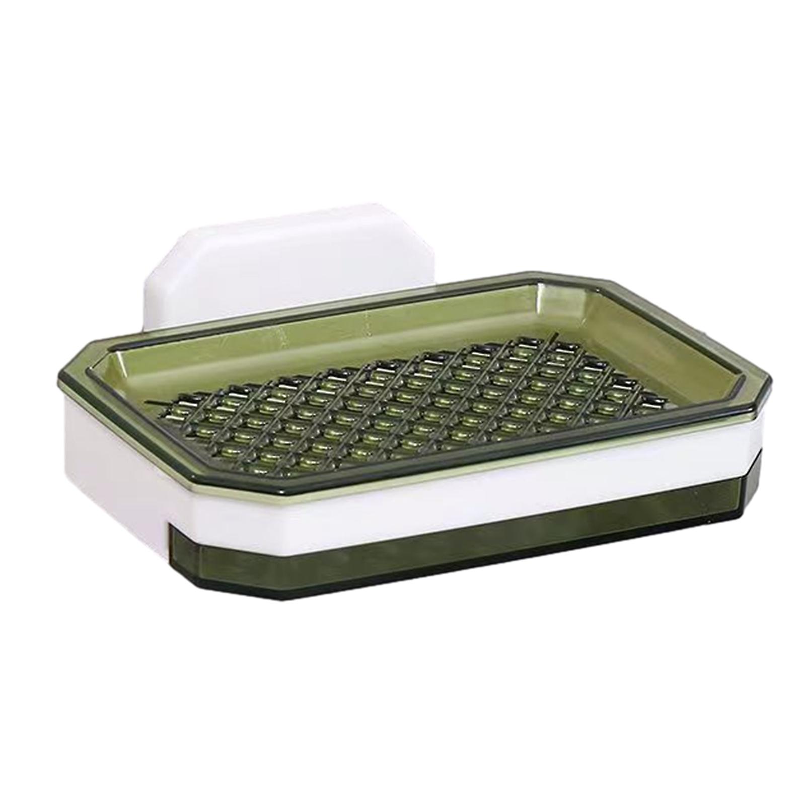 Wall Mount Double Layers Soaps Box Draining Dismountable Soaps Storage Box for Bathroom