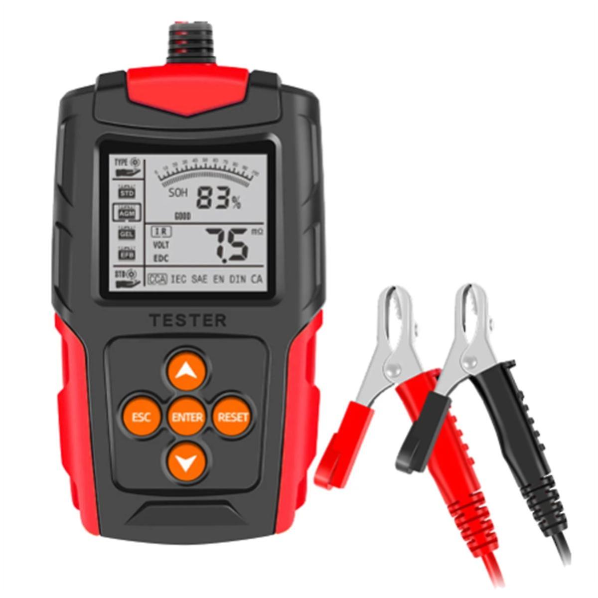 12/24V Automotive Battery Tester LCD Display Battery Analyzer Digital for Lead-Acid Battery Auto Mo