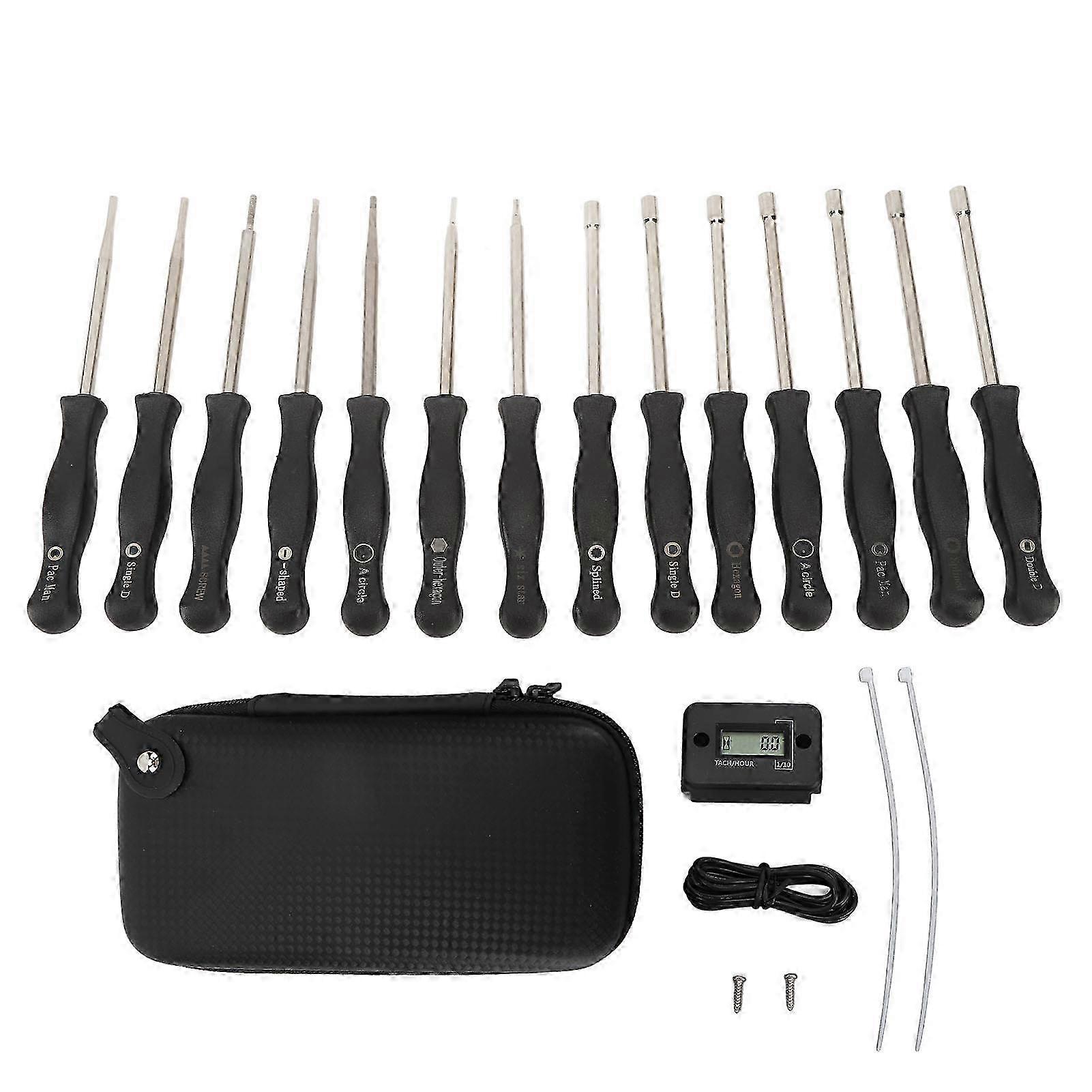 14Pcs Carburetor Adjustment Tool ABS Carb Tune Up Adjusting Tool Portable for String Trimmers Chain Saws Leaf Blowers