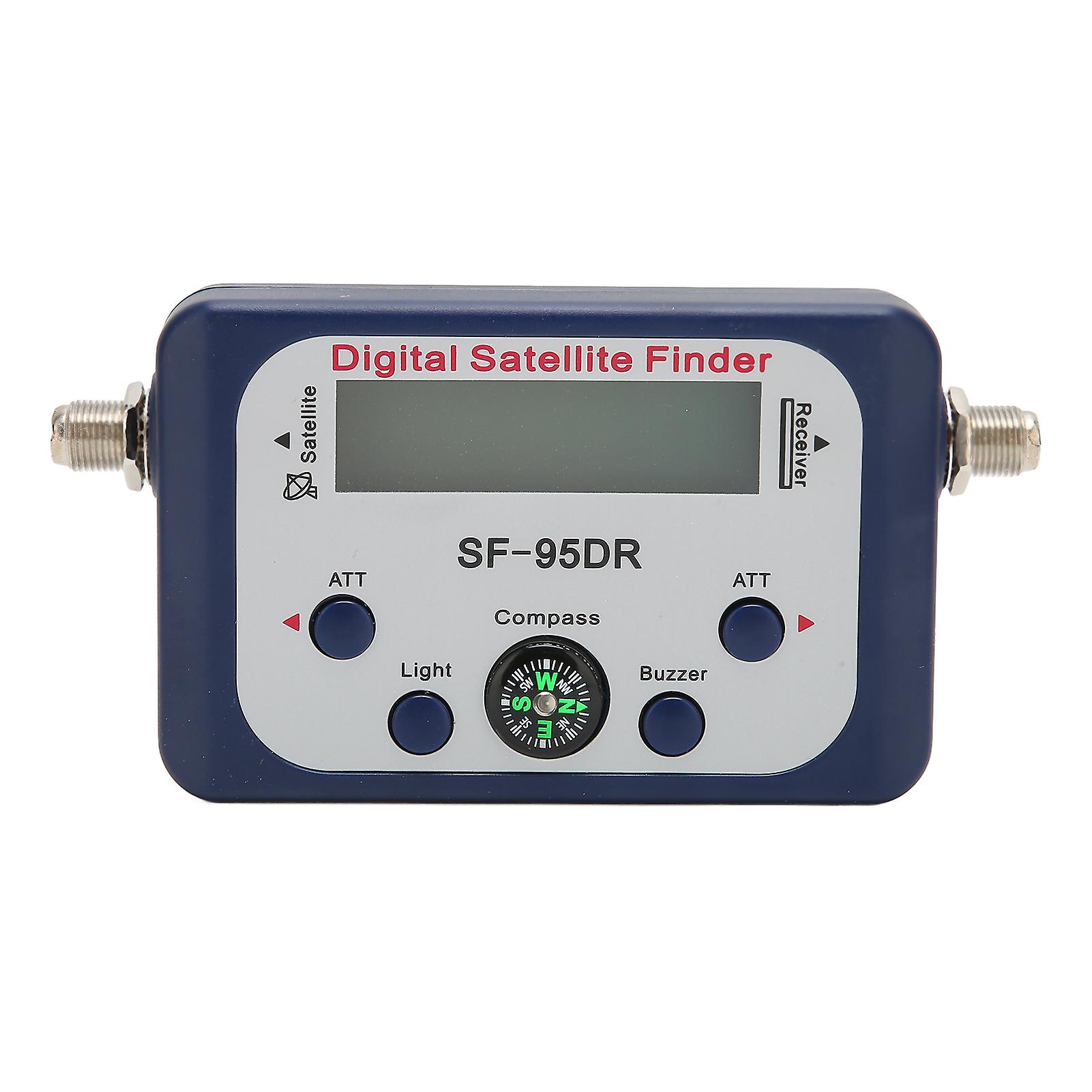 Portable Digital Satellite Finder - Sensitive LCD Display, Compass, Buzzer, No Batteries Needed