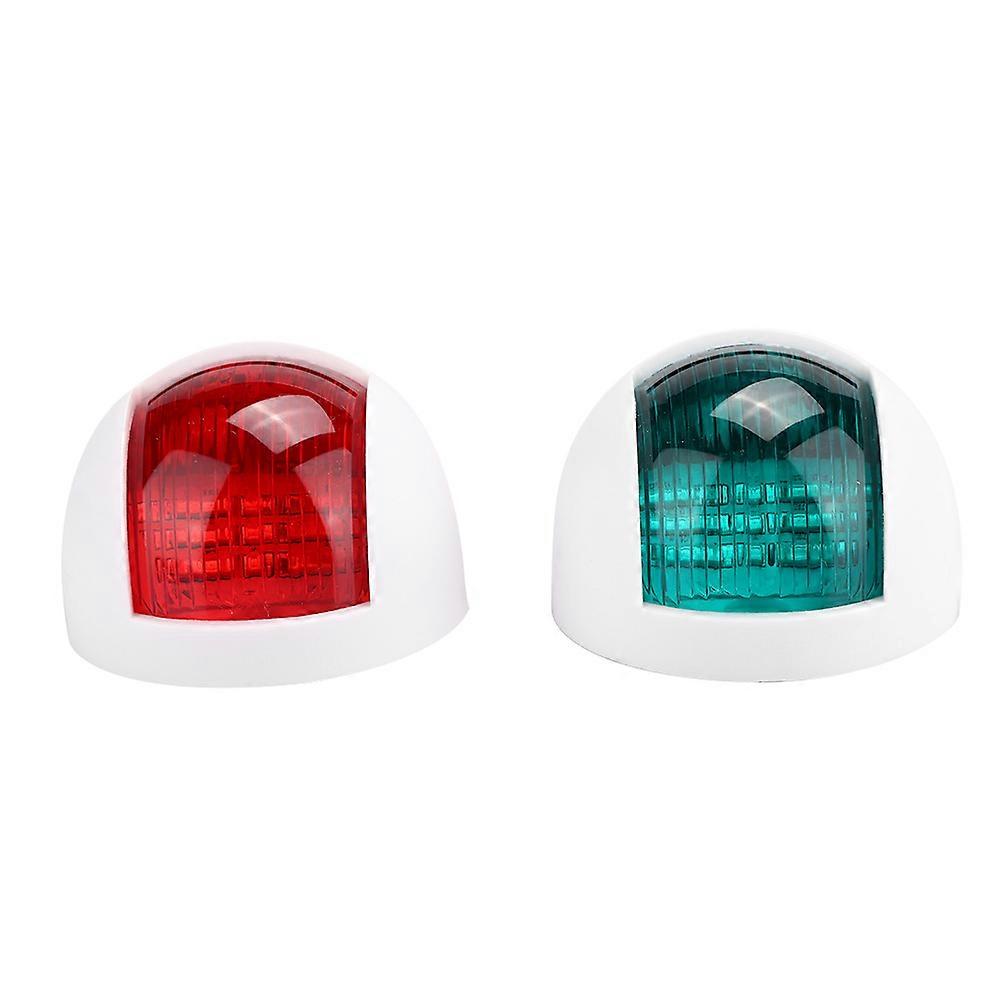 Lot de 2 feux de signalisation LED rouges et verts, étanches, pour navigation de bateau, 12 V, 24 V, blanc