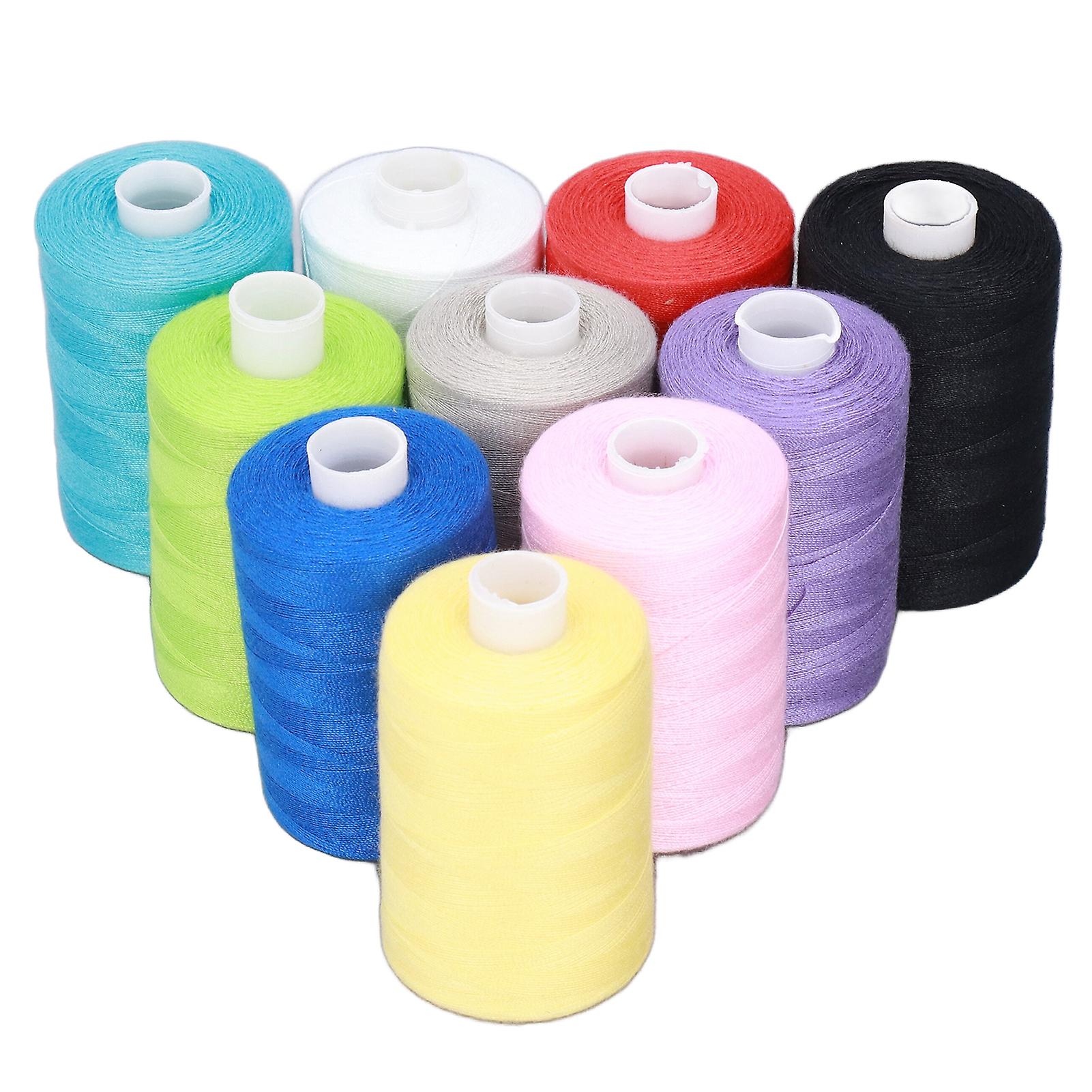 10Pcs Sewing Thread Rich Bright Colors High Strength Highly Durable Premium Polyester Wide Application Sewing Machine Thread
