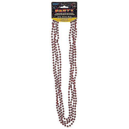 Unique Party Beaded Metallic Necklace (Pack of 4)