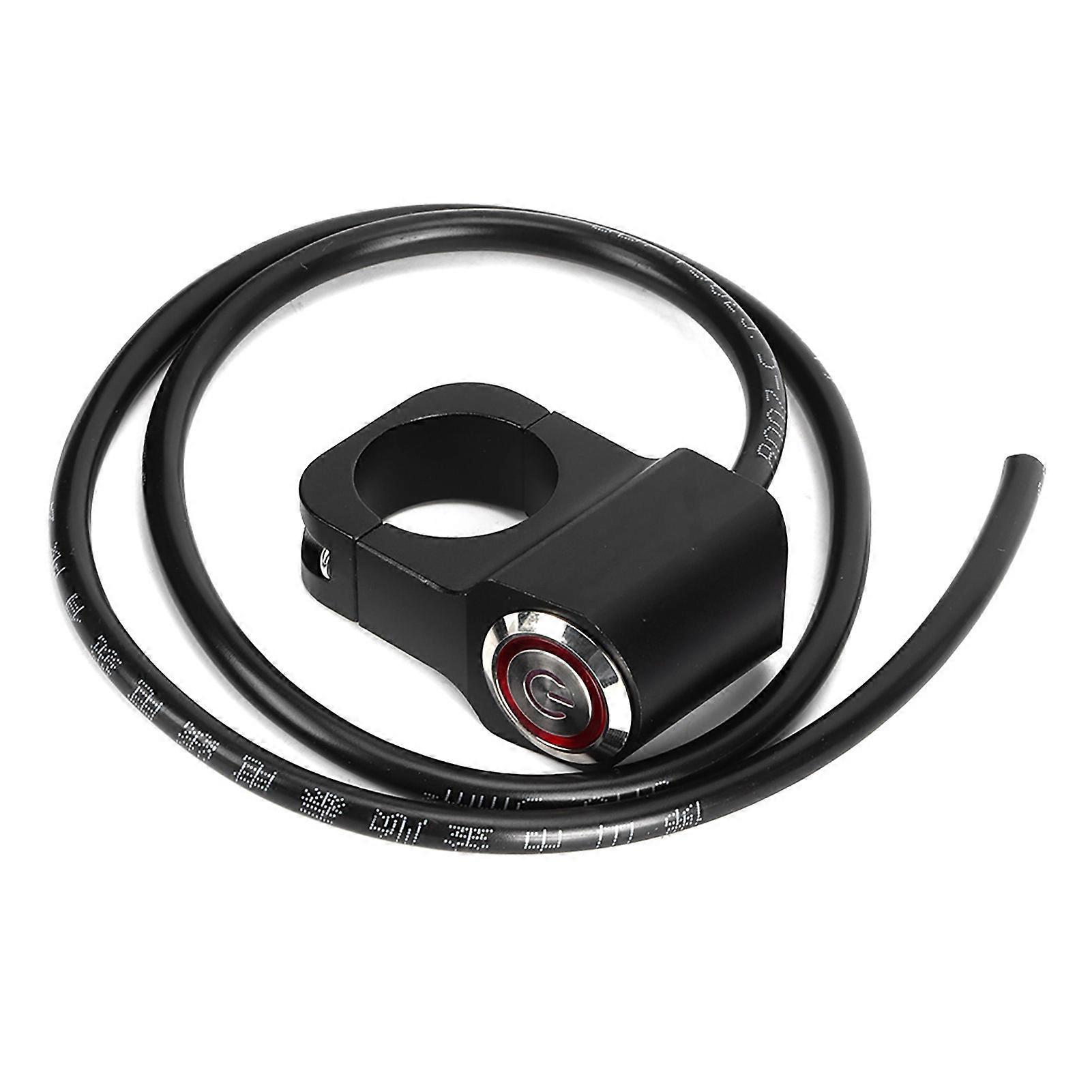 Motorcycle Waterproof Switch,12V 25mm/0.98in Waterproof Stainless Spotlight Switch Handlebar Switch Exceptional Reliability