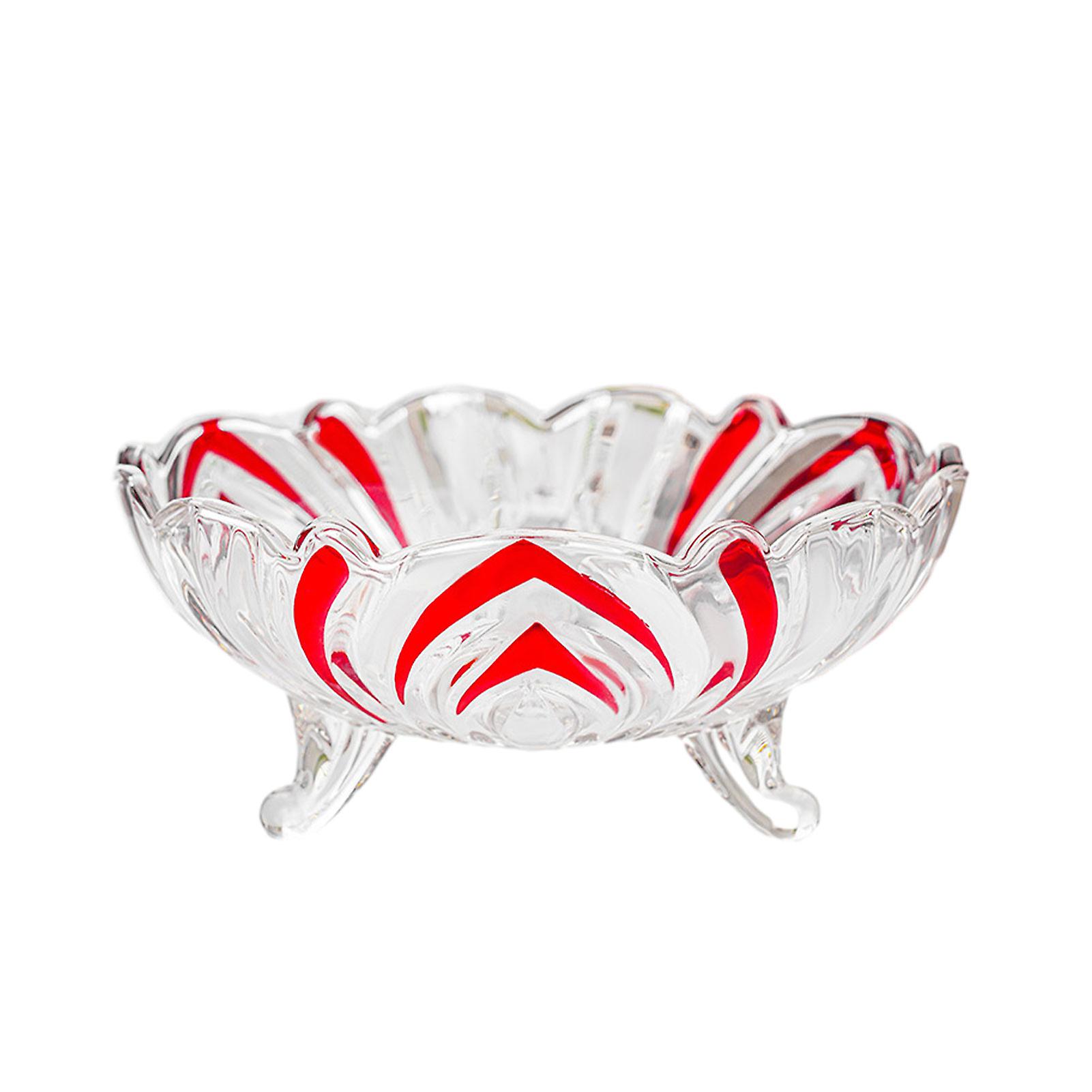 Kristallglasfruktskål Mångsidigt tillägg till matbord Modernt vardagsrum Glasfruktskål