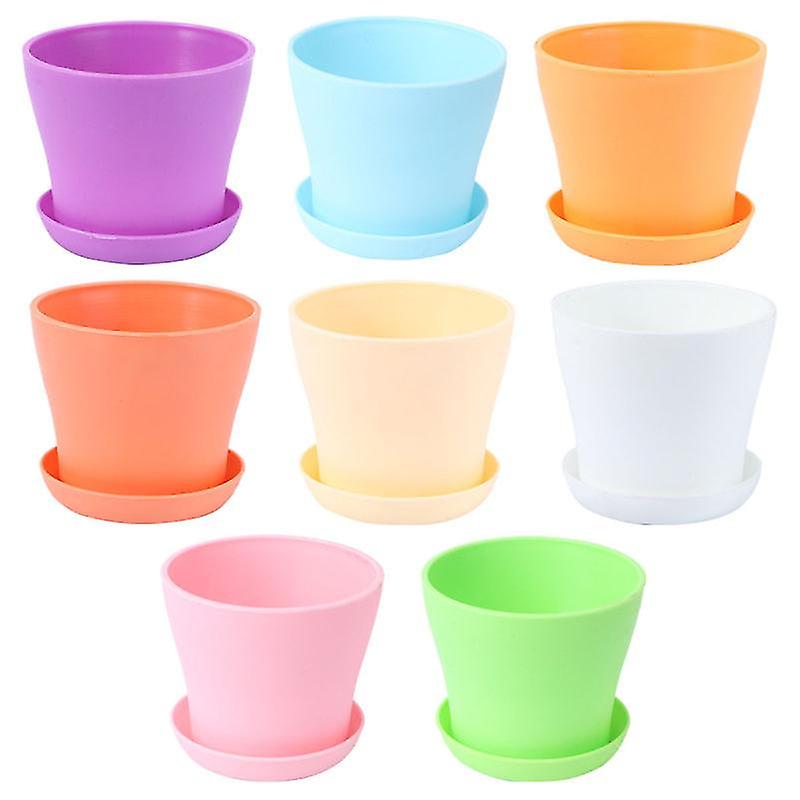 8pcs Plastic Planter Pots