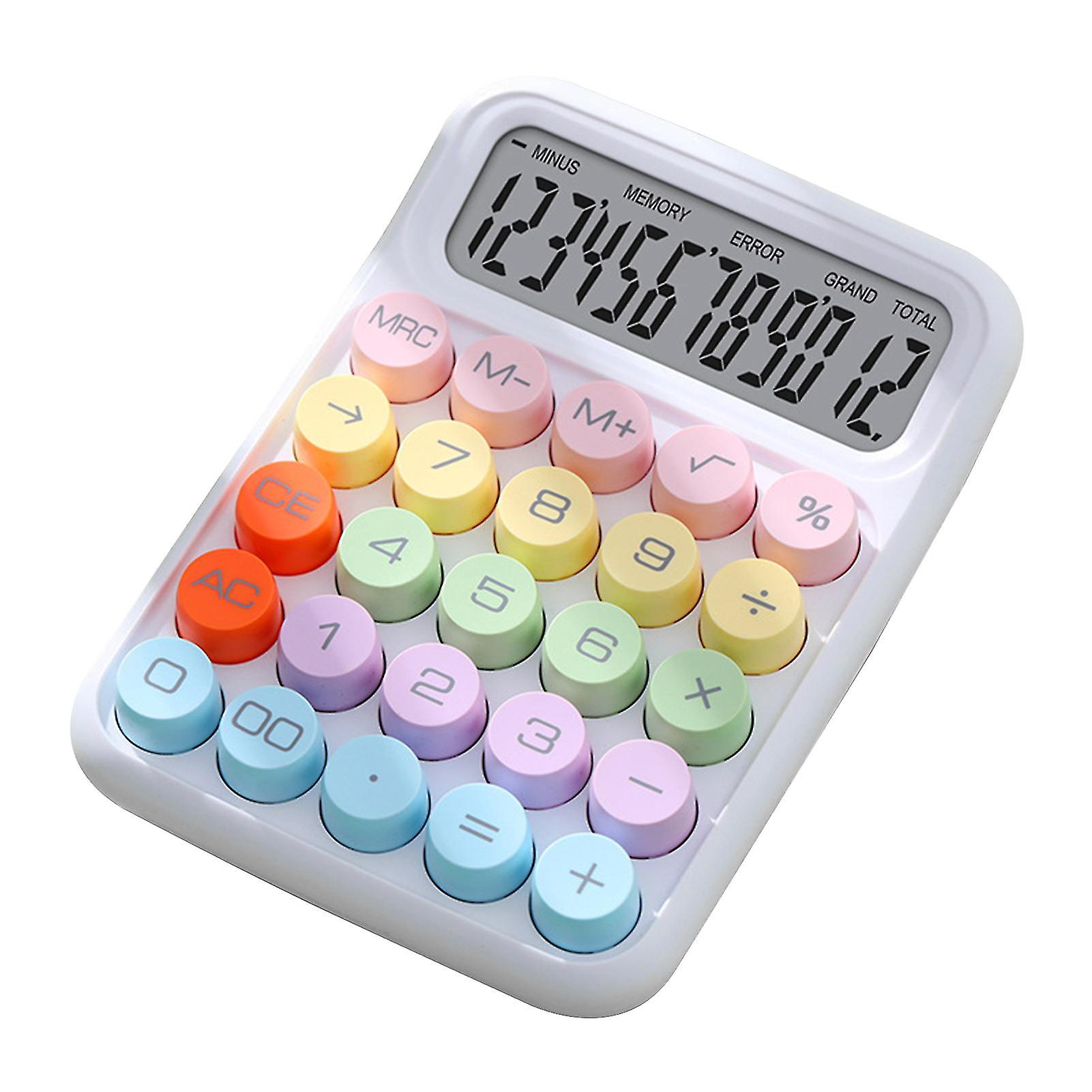 Piccola calcolatrice colorata con display LCD Calcolatrice dedicata leggera portatile per la casa