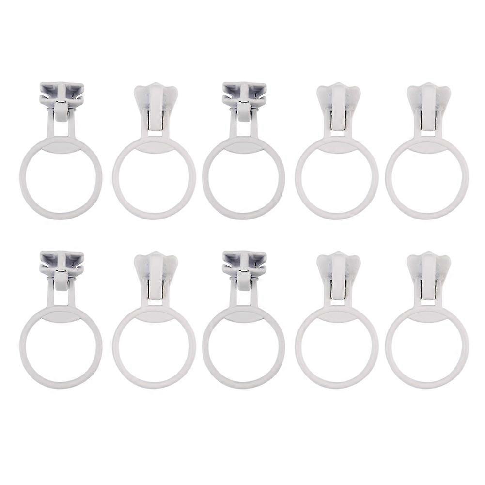 20Pcs Metal Alloy Zipper Repair and Replacement Kit, Size No. 5 (White)